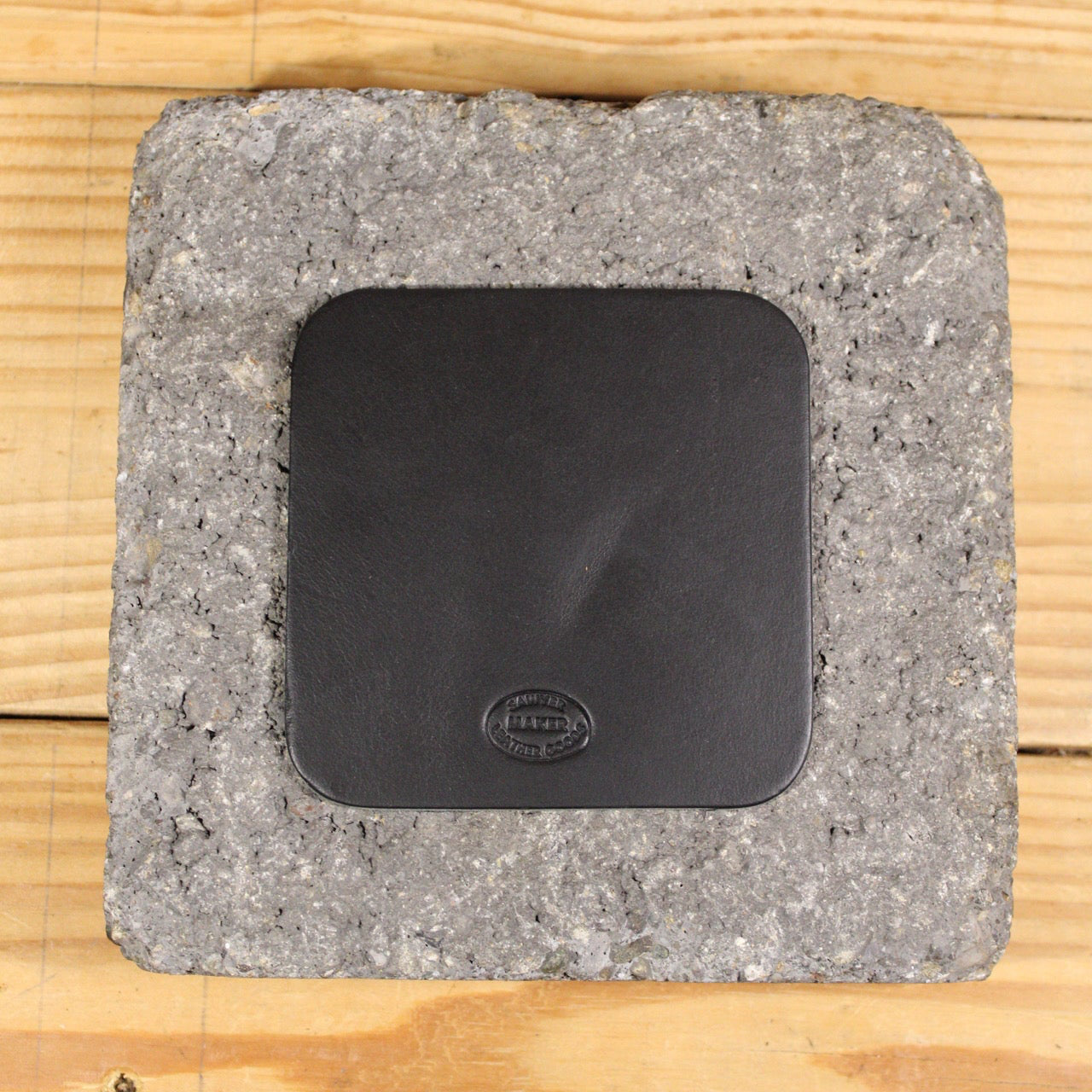 Leather Coaster - Black