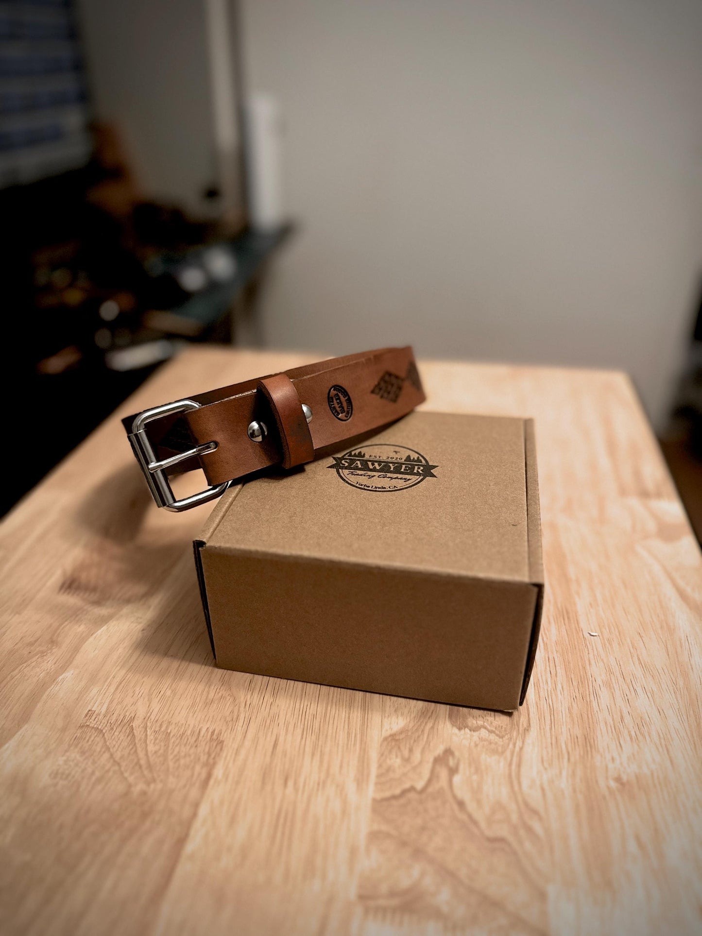 Hand Tooled Leather Belt