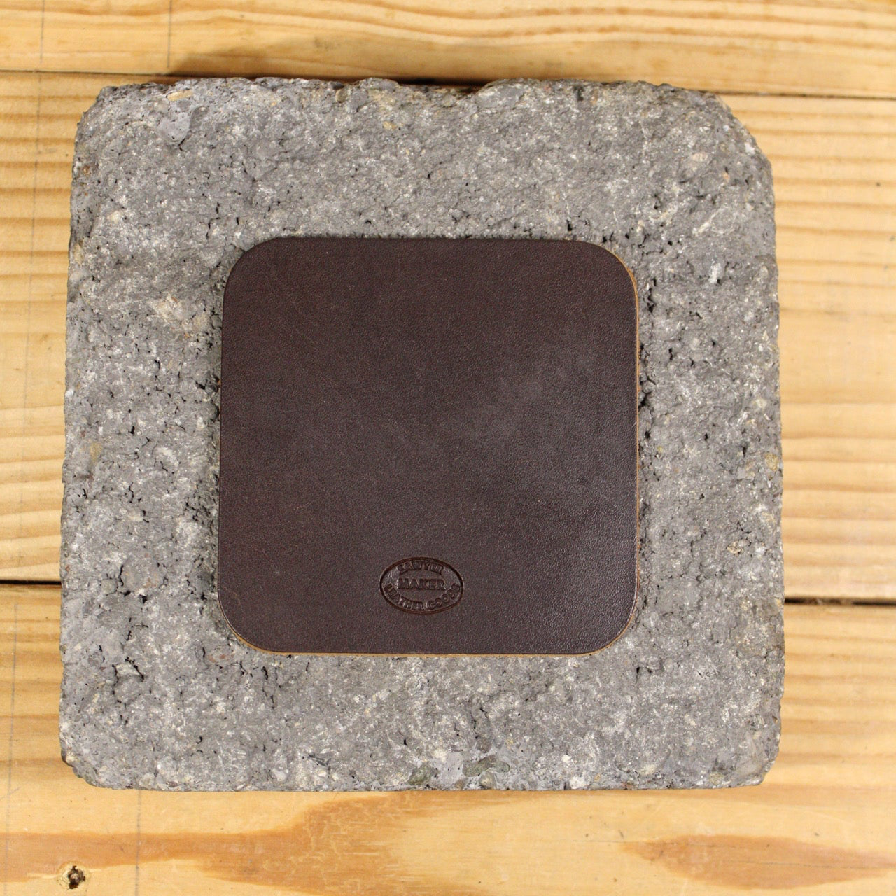 Leather Coaster - Brown