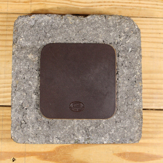 Leather Coaster - Brown