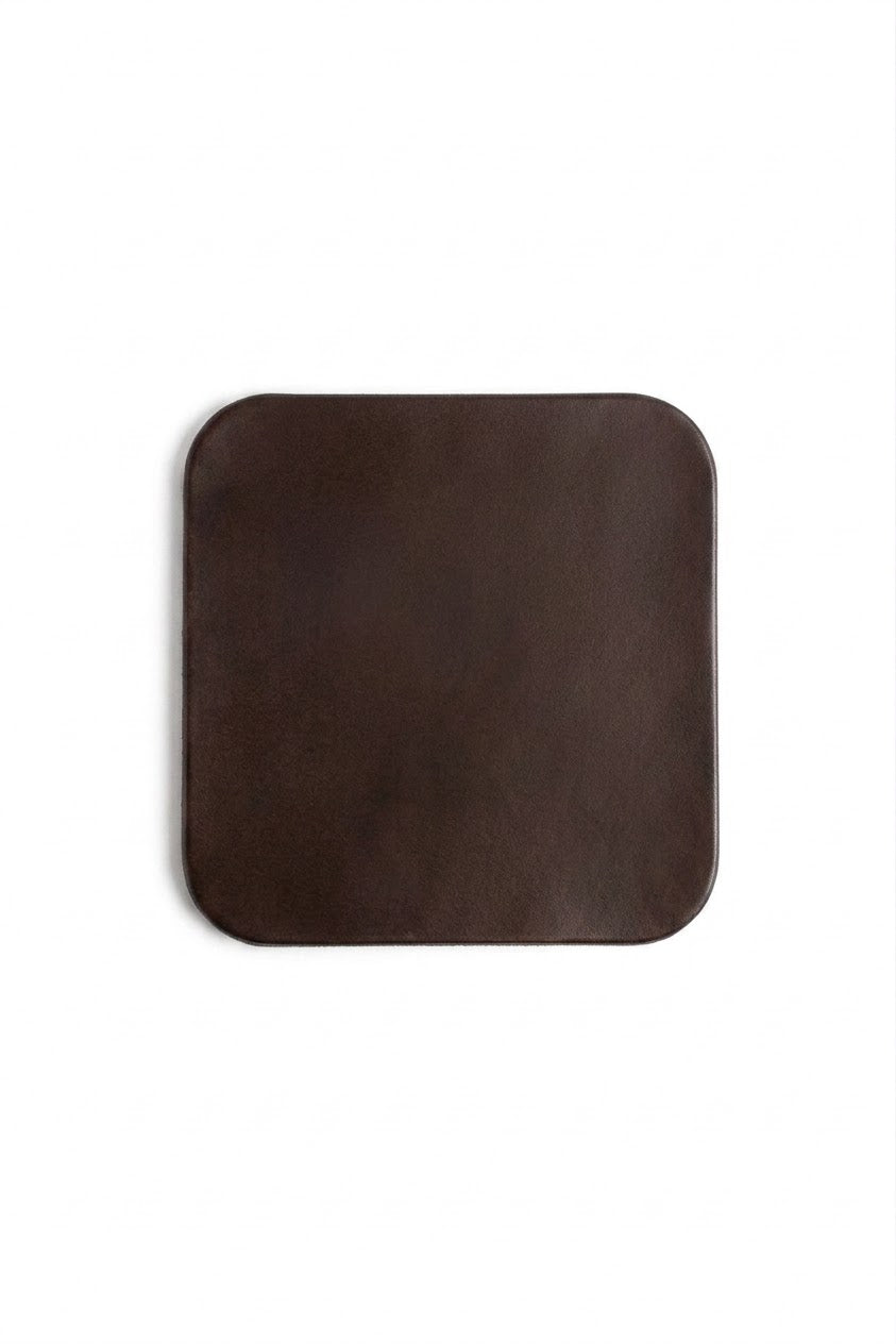 Leather Coaster - Brown